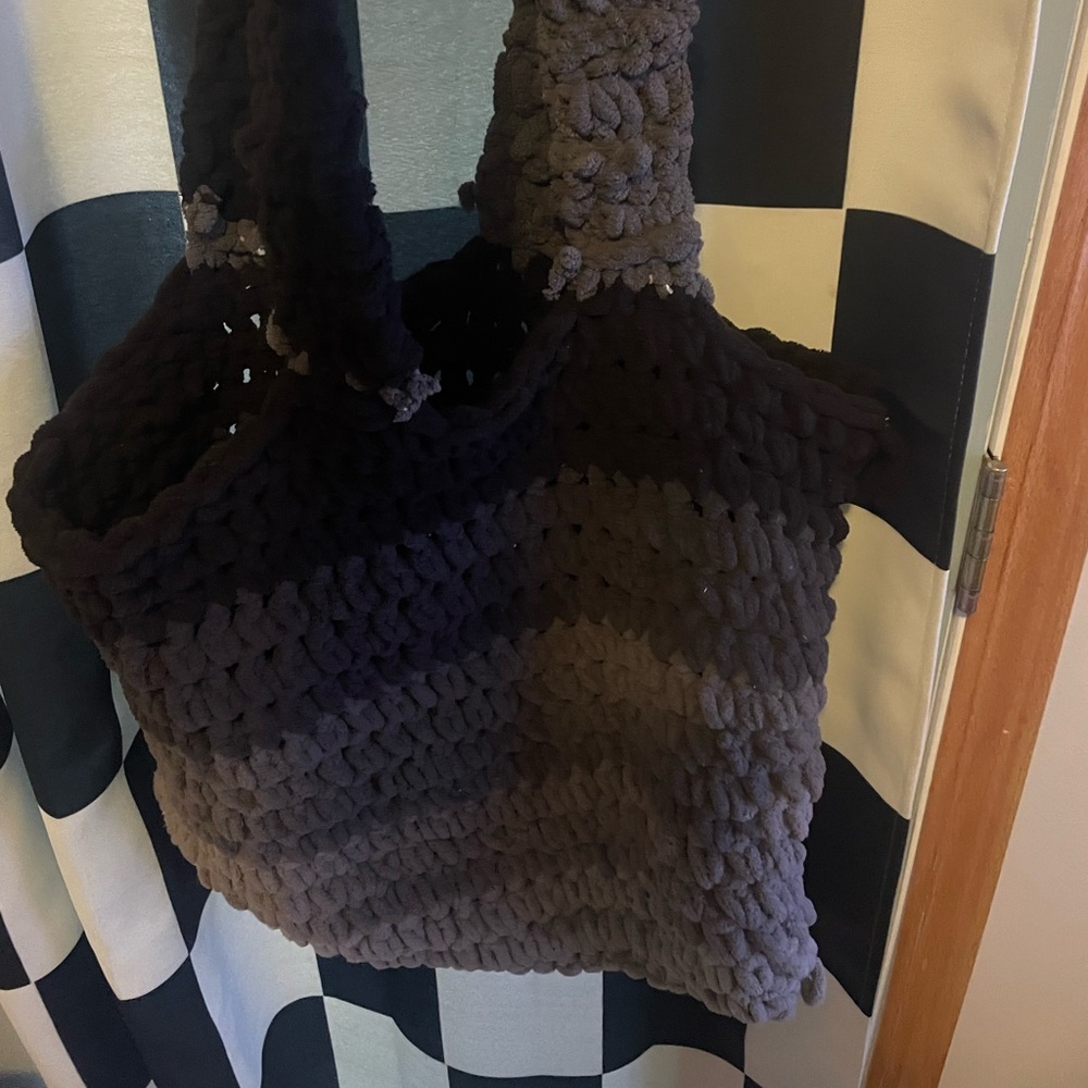 Home made Black and Gray Tote Bag